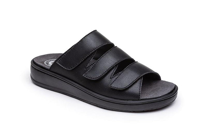 Mens Wide Fit Grunwald F964 Mule Sandals in Black - Image 1