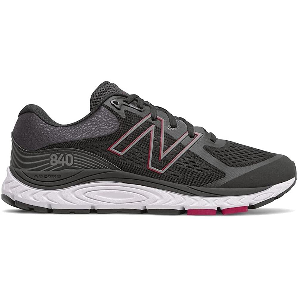 Men's Wide Fit New Balance M840BR5 Walking Trainers in Black/Red - Image 2