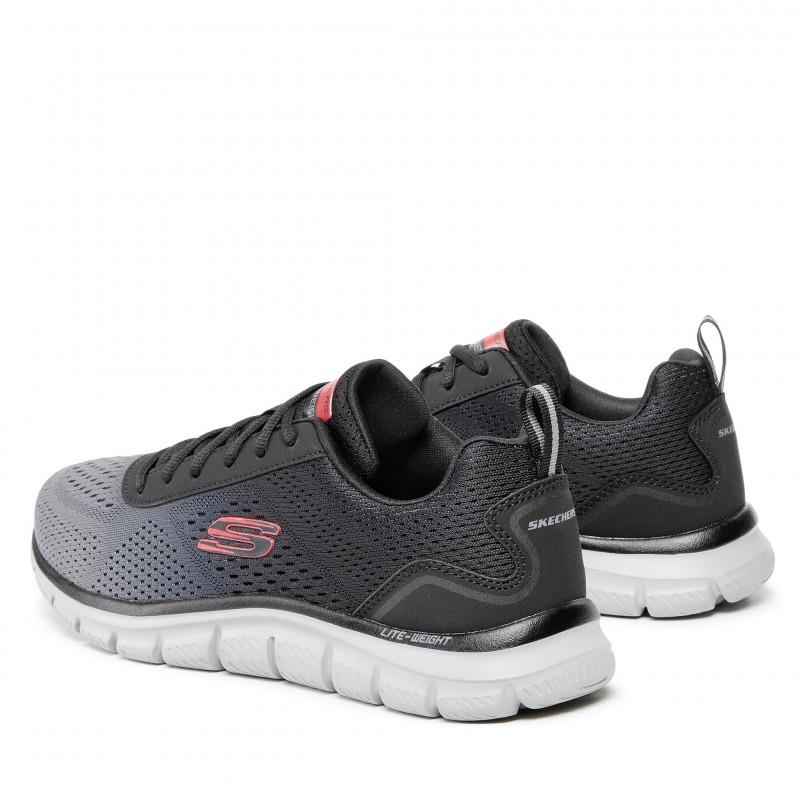 Men's Wide Fit Skechers 232399 Track-Ripkent Walking Trainers in Black/Charcoal - Image 7