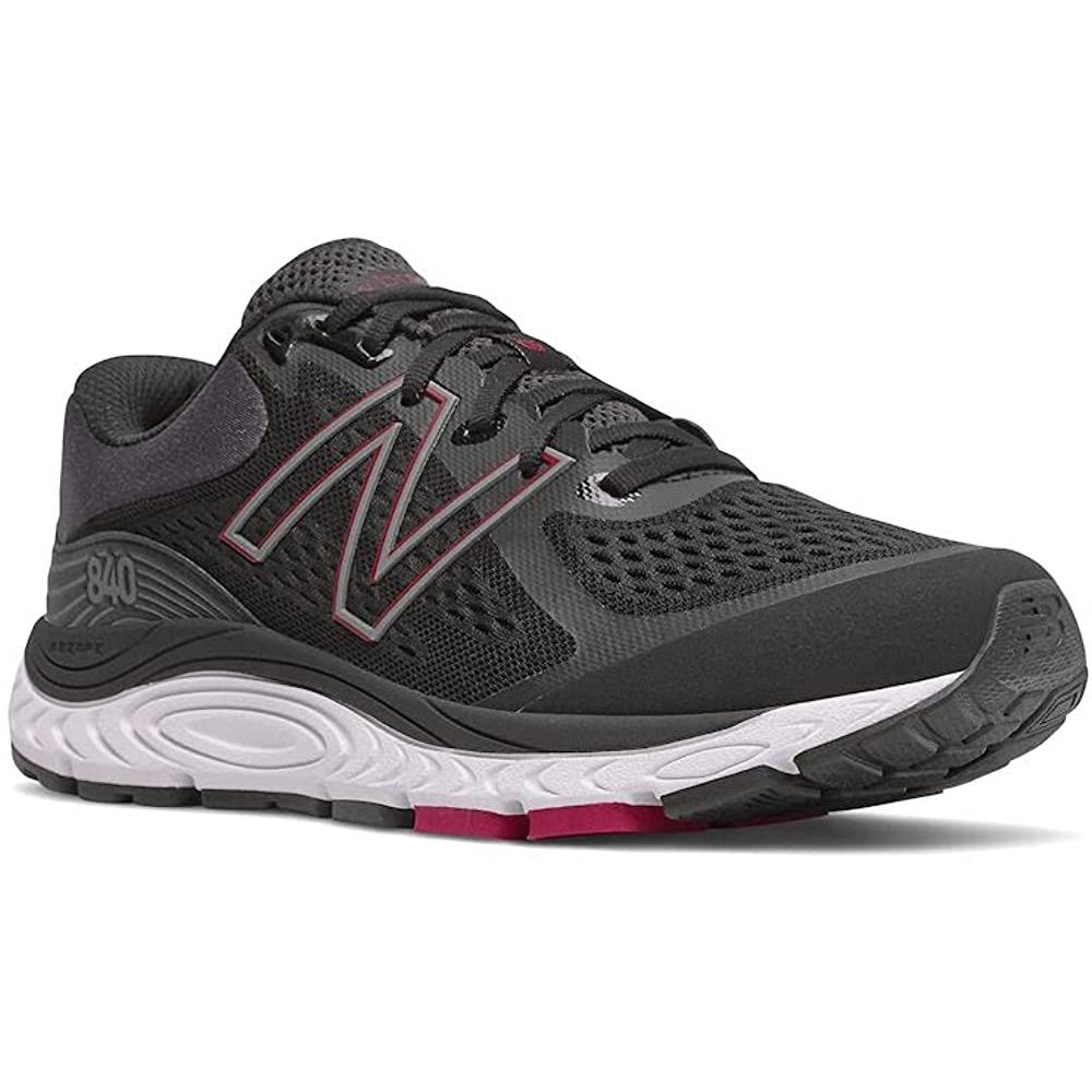 Men's Wide Fit New Balance M840BR5 Walking Trainers in Black/Red - Image 3