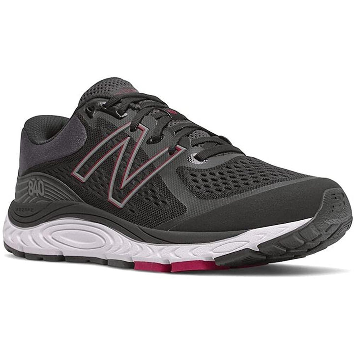 Men's Wide Fit New Balance M840BR5 Walking Trainers in Black/Red - Image 1