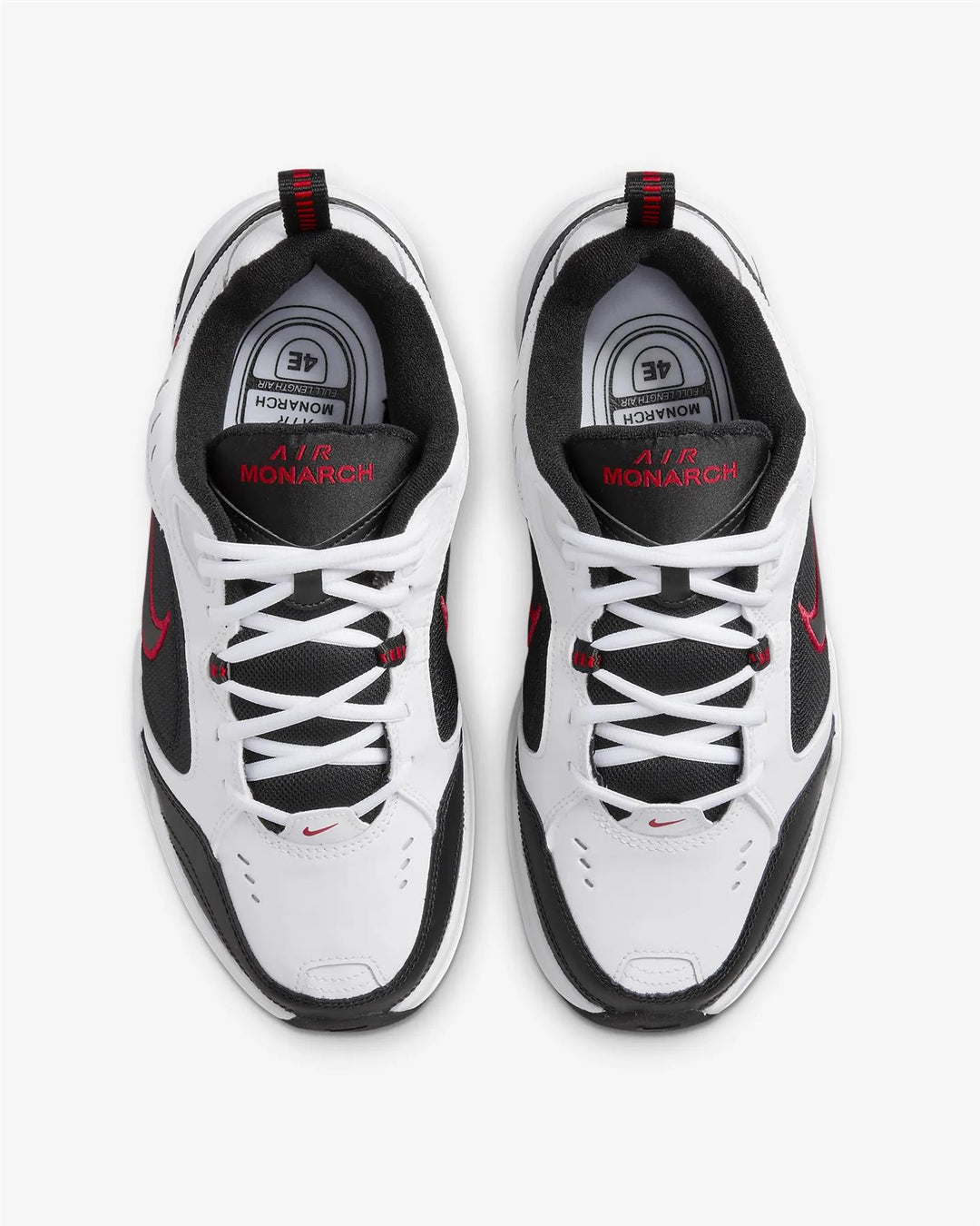 Men's Wide Fit Nike 416355-101 Air Monarch Iv Training Shoes in White/Black - Image 9
