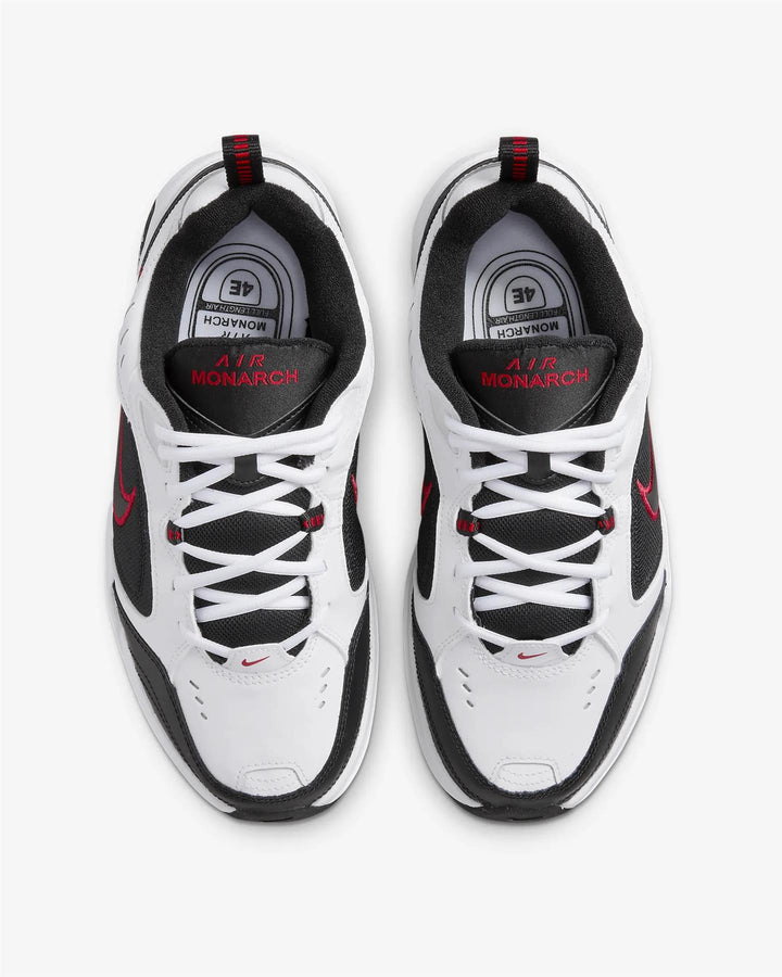 Men's Wide Fit Nike 416355-101 Air Monarch Iv Training Shoes in White/Black - Image 1