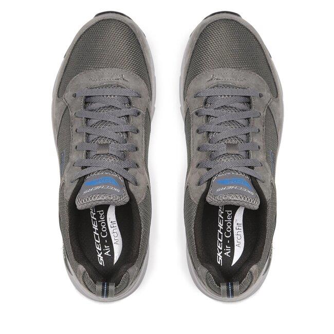 Men's Wide Fit Skechers 232500 Render Arch Fit Walking Trainers in Charcoal - Image 5