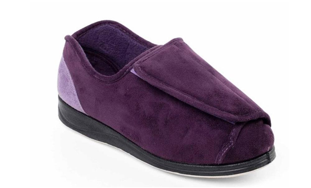 Womens Wide Fit Padders Paula Shoes in Navy - Image 5