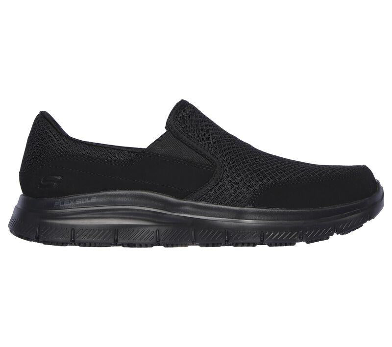 Mens Wide Fit Skechers Work Flex Advantage 77048 McAllen Slip On Walking Trainers in Black - Image 3