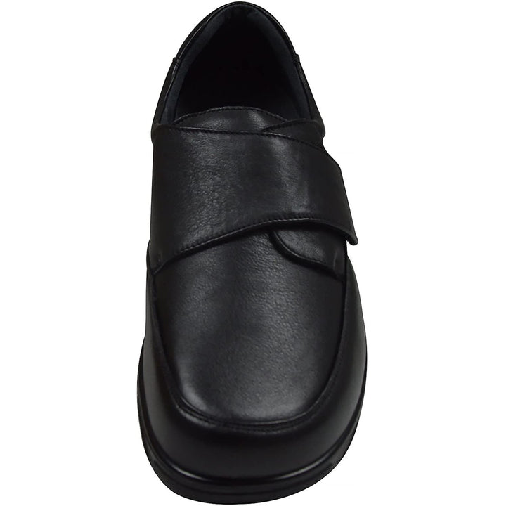 Mens Wide Fit Grunwald A-703 Velcro Shoes in Black - Image 1