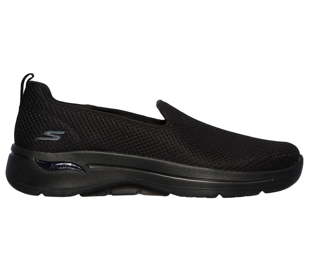Womens Wide Fit Skechers Grateful 124401 Arch Fit Walking Trainers in Black - Image 2