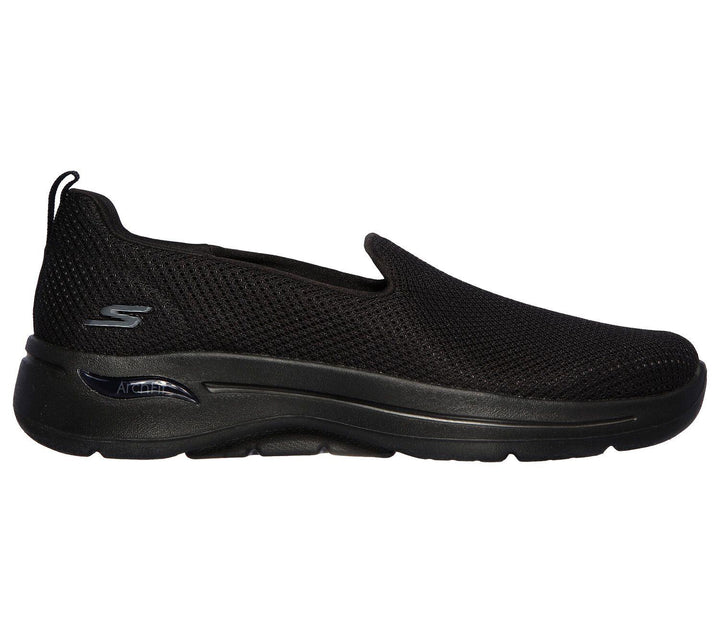 Womens Wide Fit Skechers Grateful 124401 Arch Fit Walking Trainers in Black - Image 1