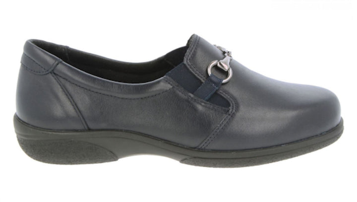 Womens Wide Fit DB Antartica Shoes in Black Leather - Image 1