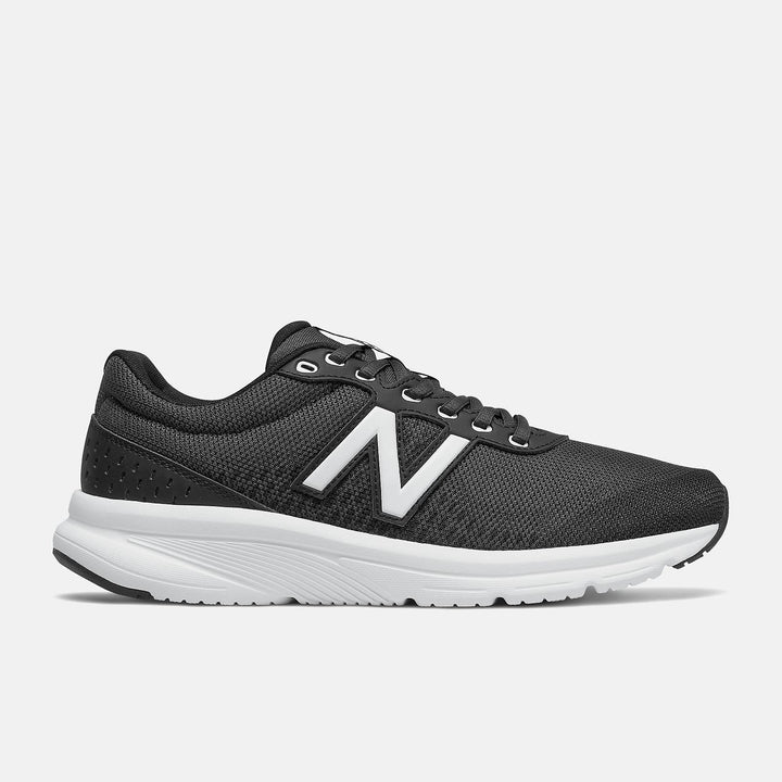 Mens Wide Fit New Balance M411LB2 Walking and Running Trainers in Black - Image 1