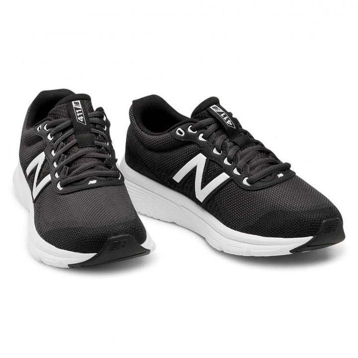 Mens Wide Fit New Balance M411LB2 Walking and Running Trainers in Black - Image 1