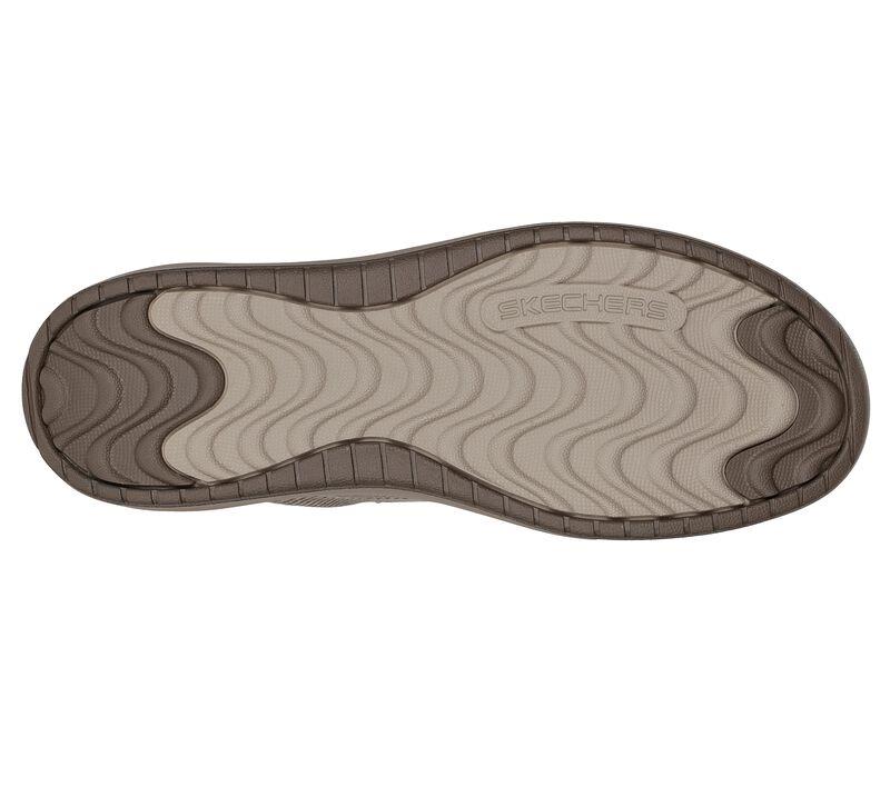 Men's Wide Fit Skechers Melo - Port Bow 204605 Arch Fit Trainers in Taupe - Image 6