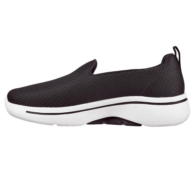 Womens Wide Fit Skechers Grateful 124401 Arch Fit Walking Trainers in Black/White - Image 5