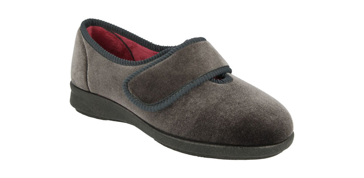Womens Wide Fit DB Nellie Slippers in Black Stretch - Image 1