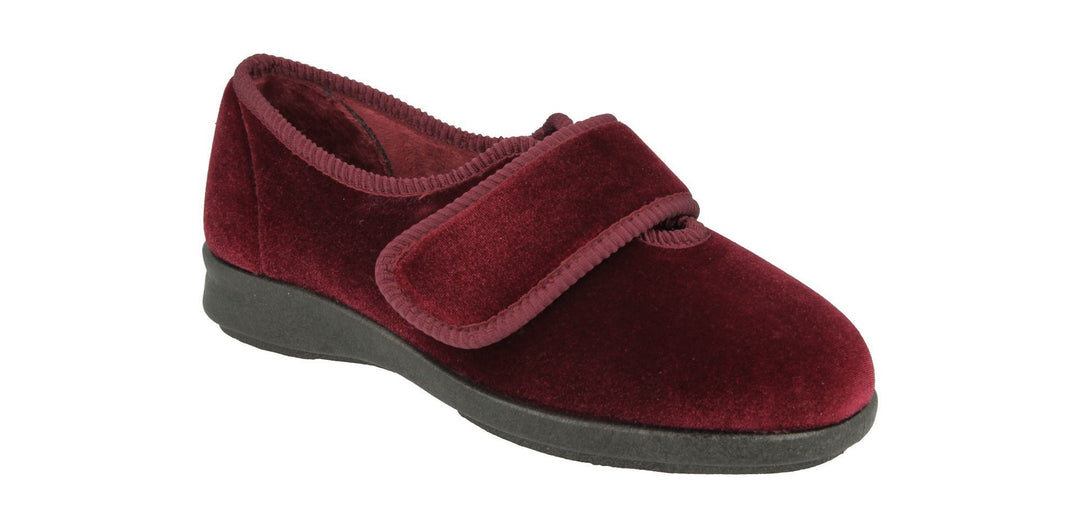 Womens Wide Fit DB Nellie Slippers in Black Stretch - Image 12