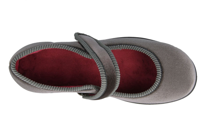 Womens Wide Fit DB Whitby Slippers in Black - Image 1