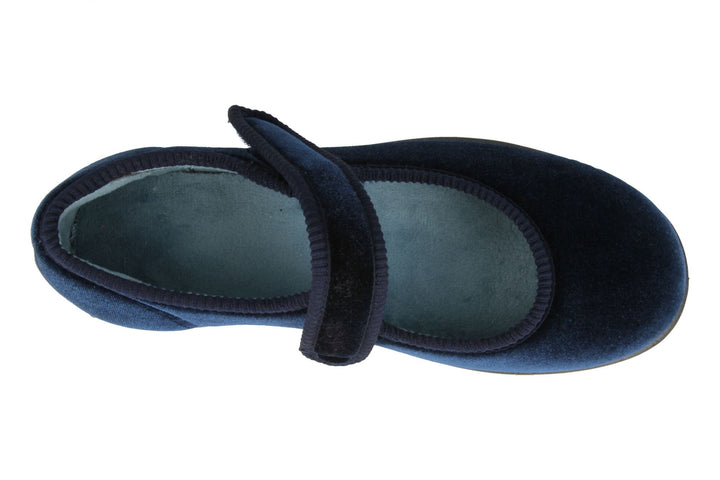 Womens Wide Fit DB Whitby Slippers in Black - Image 1