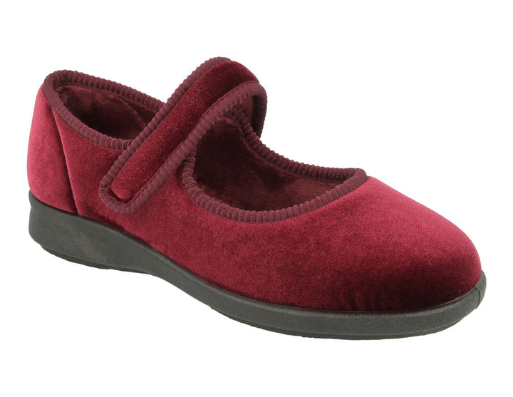 Womens Wide Fit DB Whitby Slippers in Black - Image 1
