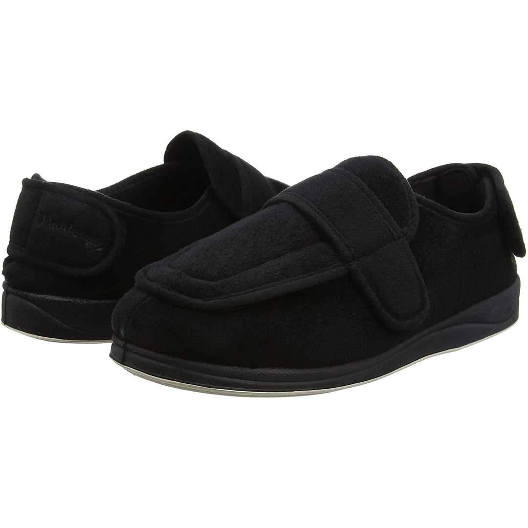Mens Wide Fit Padders Wrap Slippers in Navy - Image 7