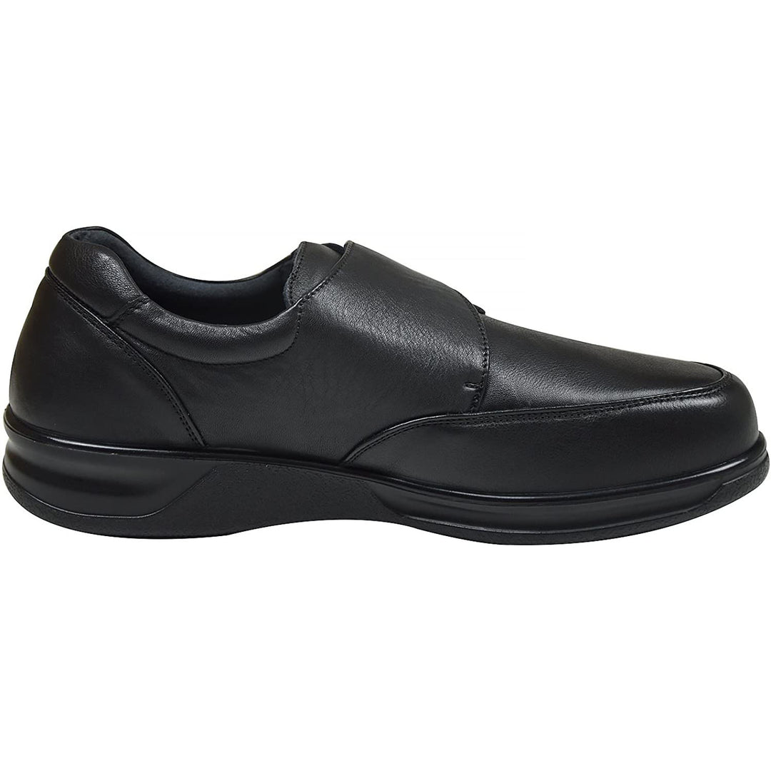 Mens Wide Fit Grunwald A-703 Velcro Shoes in Black - Image 3