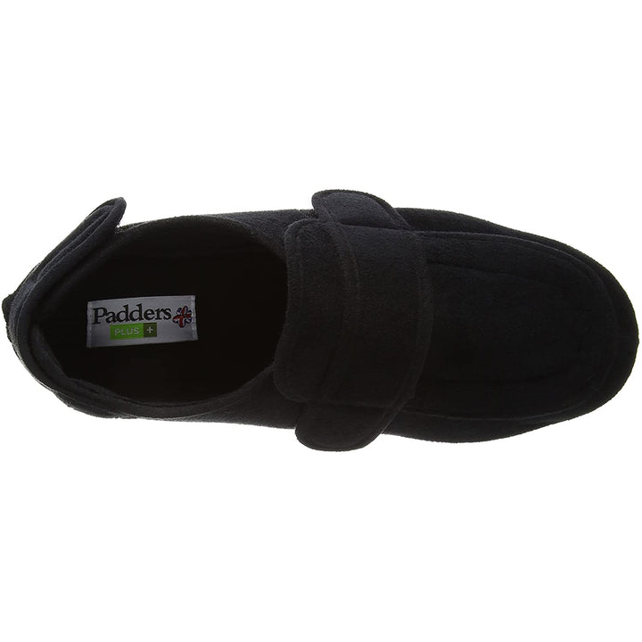 Mens Wide Fit Padders Wrap Slippers in Navy - Image 1