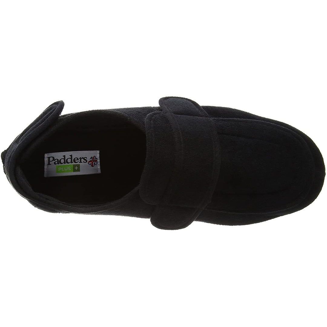 Womens Wide Fit Padders Wrap Slippers in Navy - Image 6