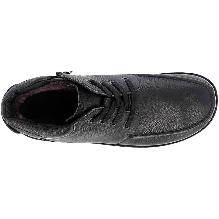 Mens Wide Fit Grunwald P-3712 Waterproof Boots in Black Nubuck - Image 1