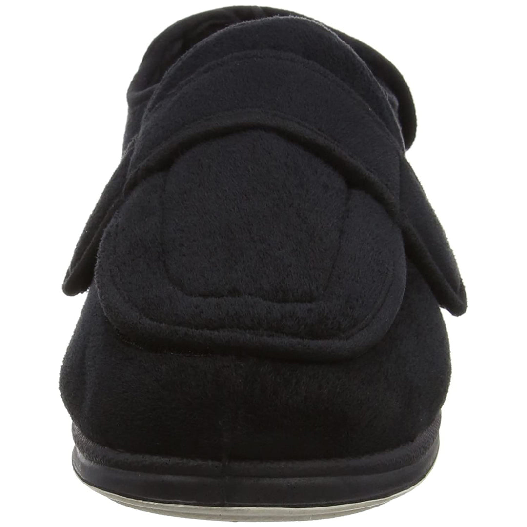 Mens Wide Fit Padders Wrap Slippers in Navy - Image 4