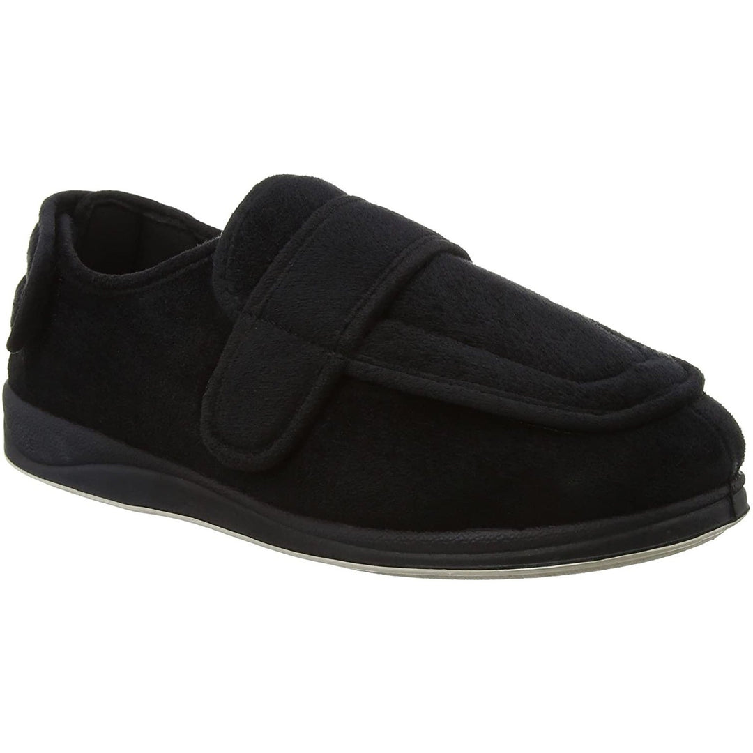 Mens Wide Fit Padders Wrap Slippers in Navy - Image 3