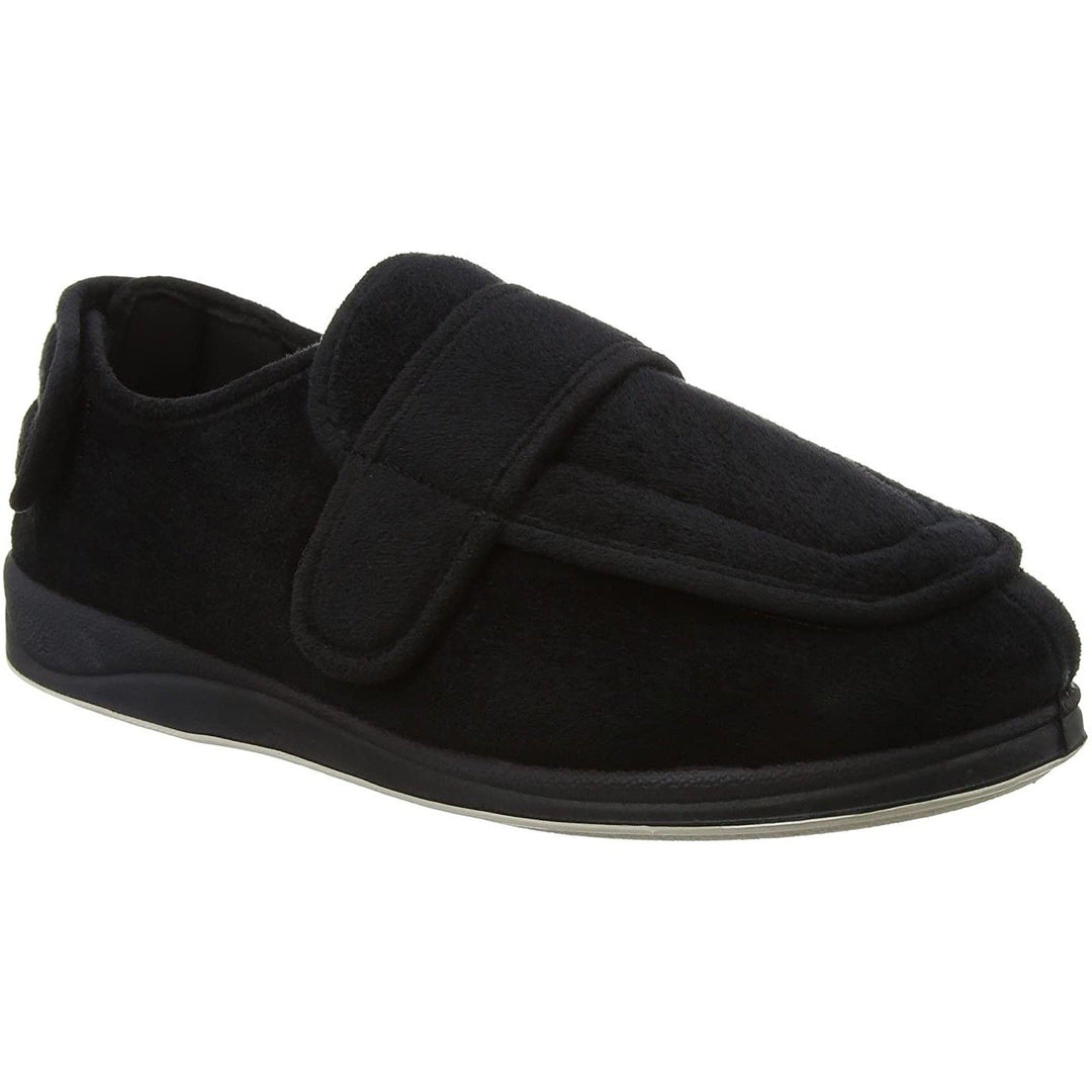 Womens Wide Fit Padders Wrap Slippers in Navy - Image 3