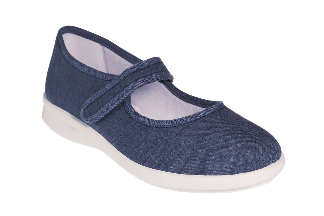 Womens Wide Fit DB Jura Canvas in Black - Image 6