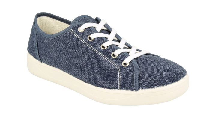 Womens Wide Fit DB Yoko Canvas in Washed Black - Image 1