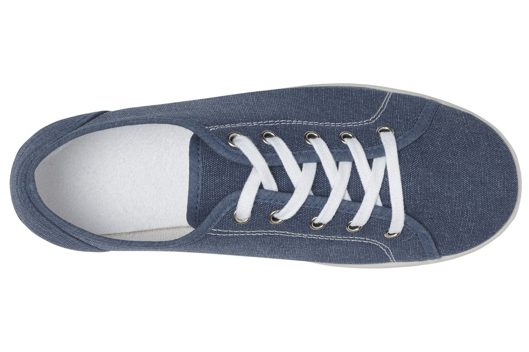 Womens Wide Fit DB Yoko Canvas in Washed Black - Image 7