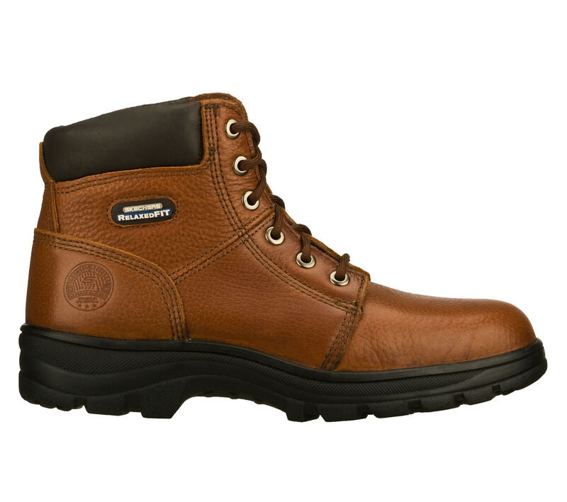 Men's Wide Fit Skechers Work shire 77009 Safety Boots in Black - Image 8