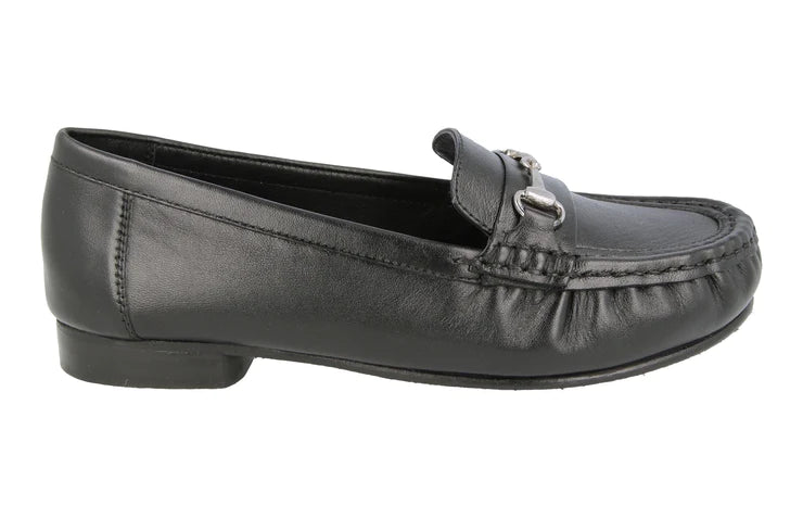 Womens Wide Fit DB Diana Shoes in Black - Image 2