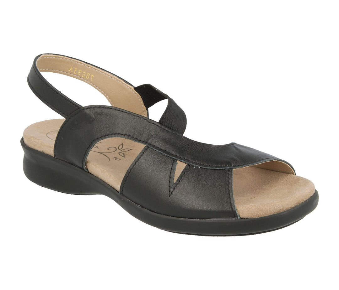 Womens Wide Fit DB Rebecca Sandals in Black - Image 3