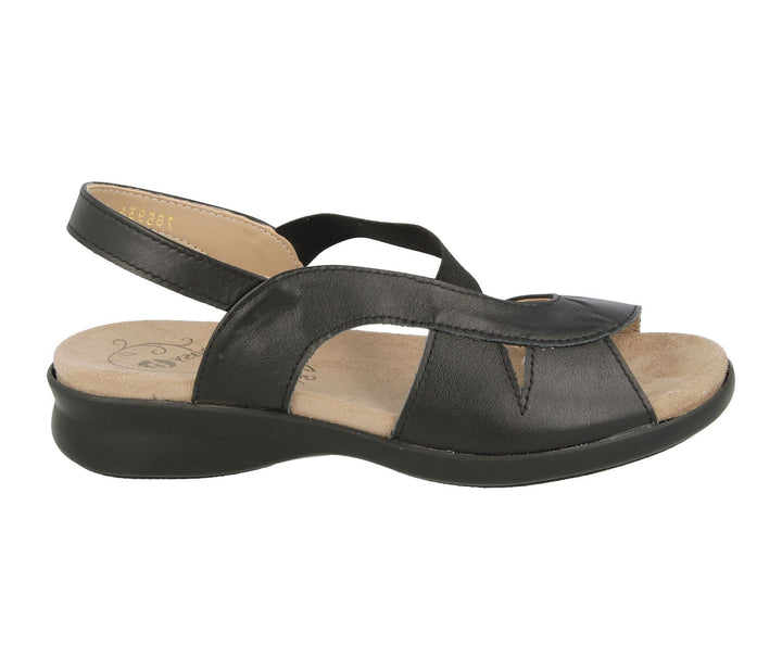 Womens Wide Fit DB Rebecca Sandals in Black - Image 1