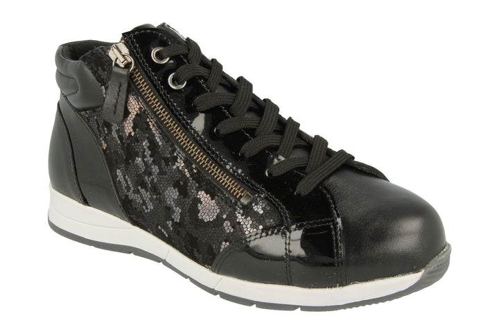 Womens Wide Fit DB Callisto Trainer Boots in Black Multi - Image 1