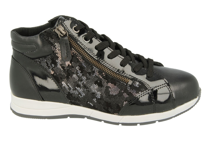 Womens Wide Fit DB Callisto Trainer Boots in Black Multi - Image 1