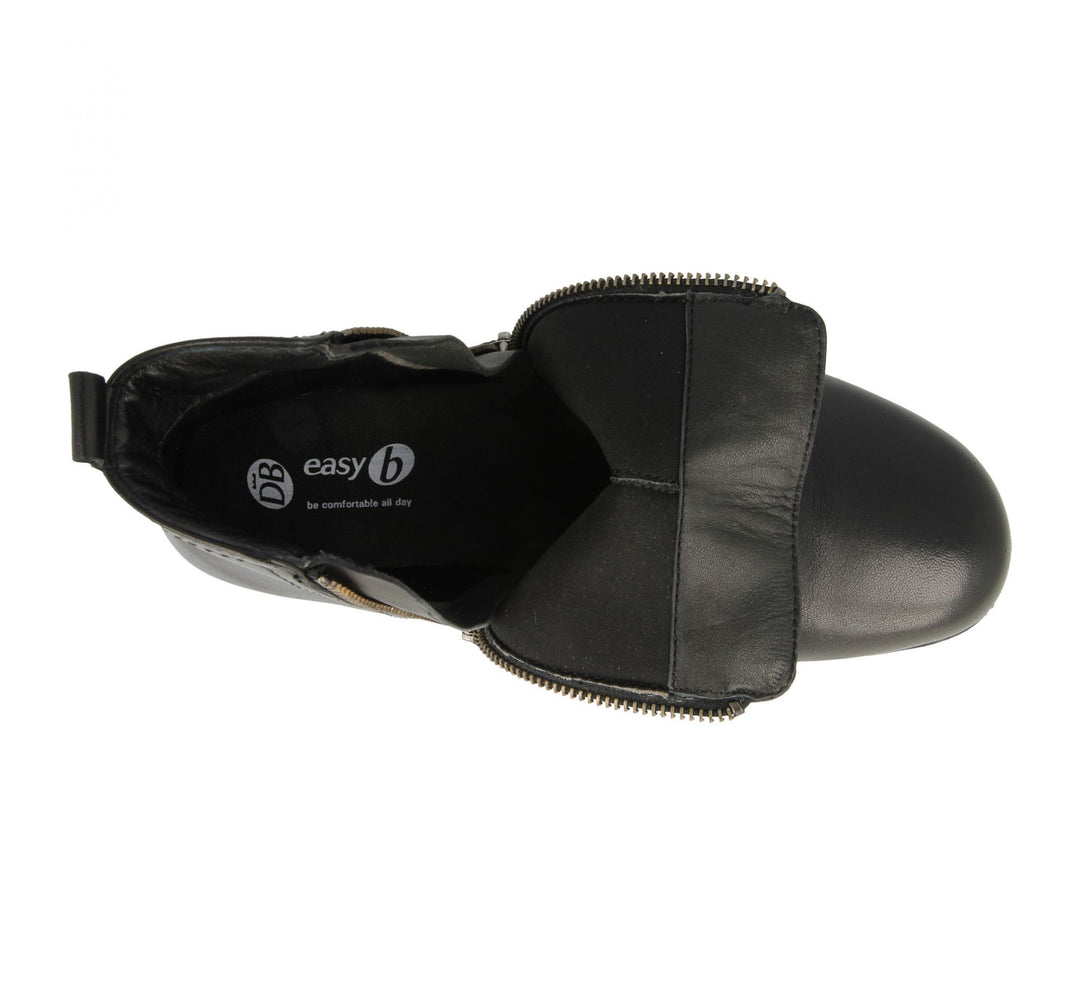 Womens Wide Fit DB Seville Boots in Black - Image 5