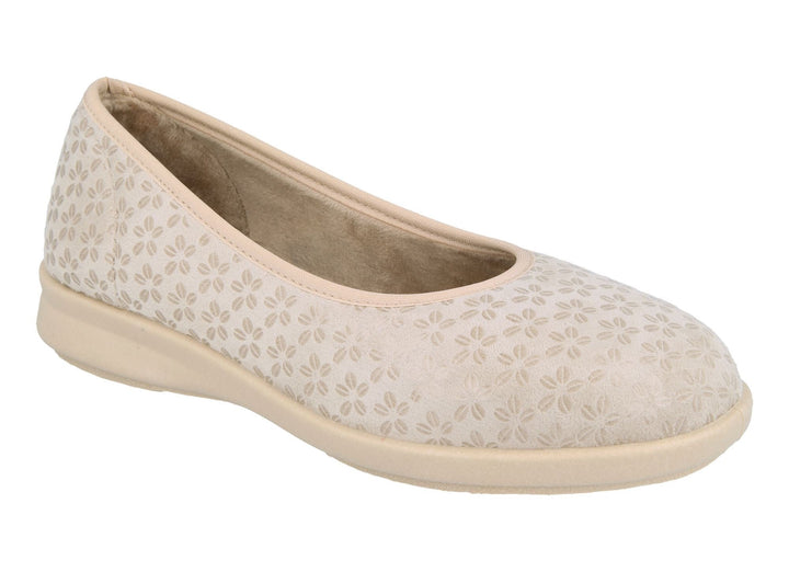 Womens Wide Fit DB Virginia Shoes in Black Stretch - Image 1