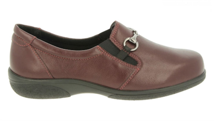 Womens Wide Fit DB Antartica Shoes in Black Leather - Image 1