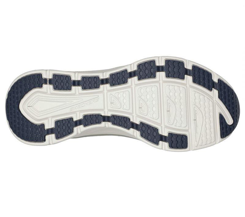 Men's Relaxed Fit Skechers 232363 New Moment D'lux Walker Trainers in Taupe/Navy - Image 6