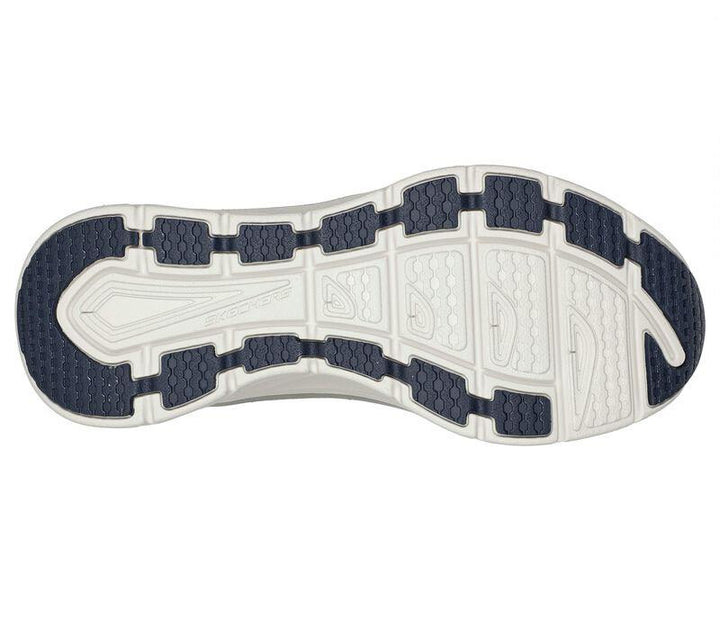 Men's Relaxed Fit Skechers 232363 New Moment D'lux Walker Trainers in Taupe/Navy - Image 1