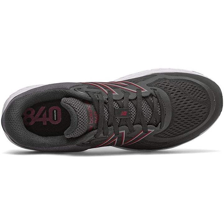 Men's Wide Fit New Balance M840BR5 Walking Trainers in Black/Red - Image 1