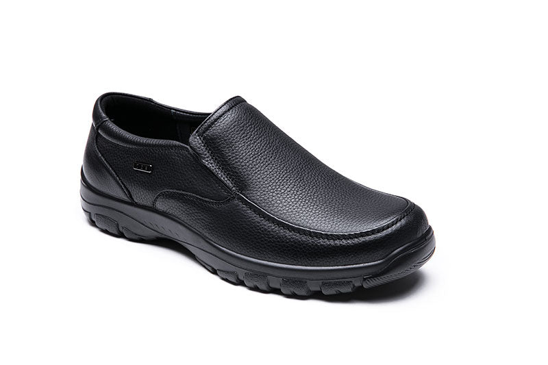 Mens Wide Fit Grunwald A-7822 Waterproof Slip On Shoes in Black - Image 3