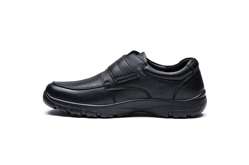 Mens Wide Fit Grunwald A7823 Velcro Shoes in Black - Image 5