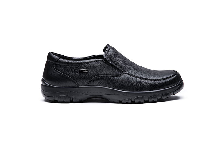 Mens Wide Fit Grunwald A-7822 Waterproof Slip On Shoes in Black - Image 1