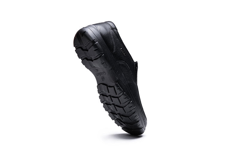 Mens Wide Fit Grunwald A-7822 Waterproof Slip On Shoes in Black - Image 7